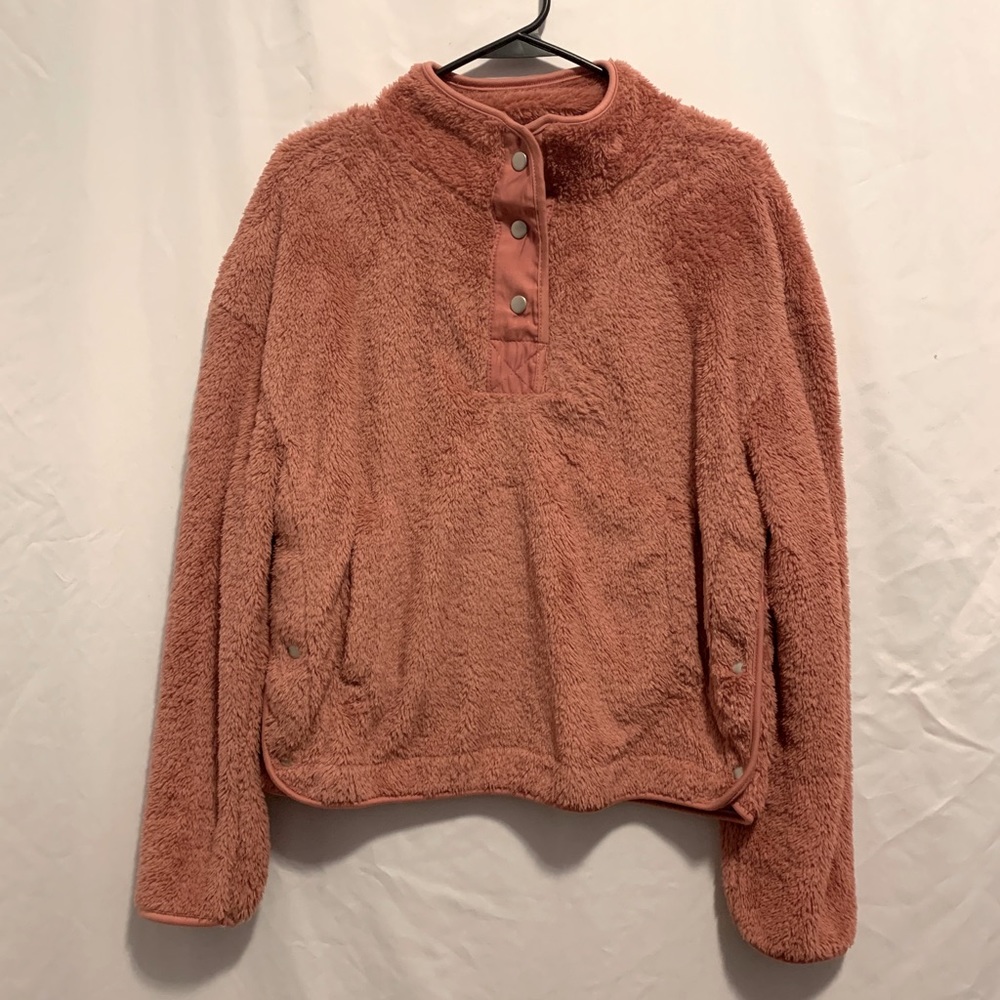 Wallflower Pink Plush Pullover Size L